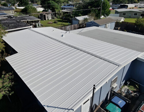 Polar White Metal Roof Replacement in Orlando, FL